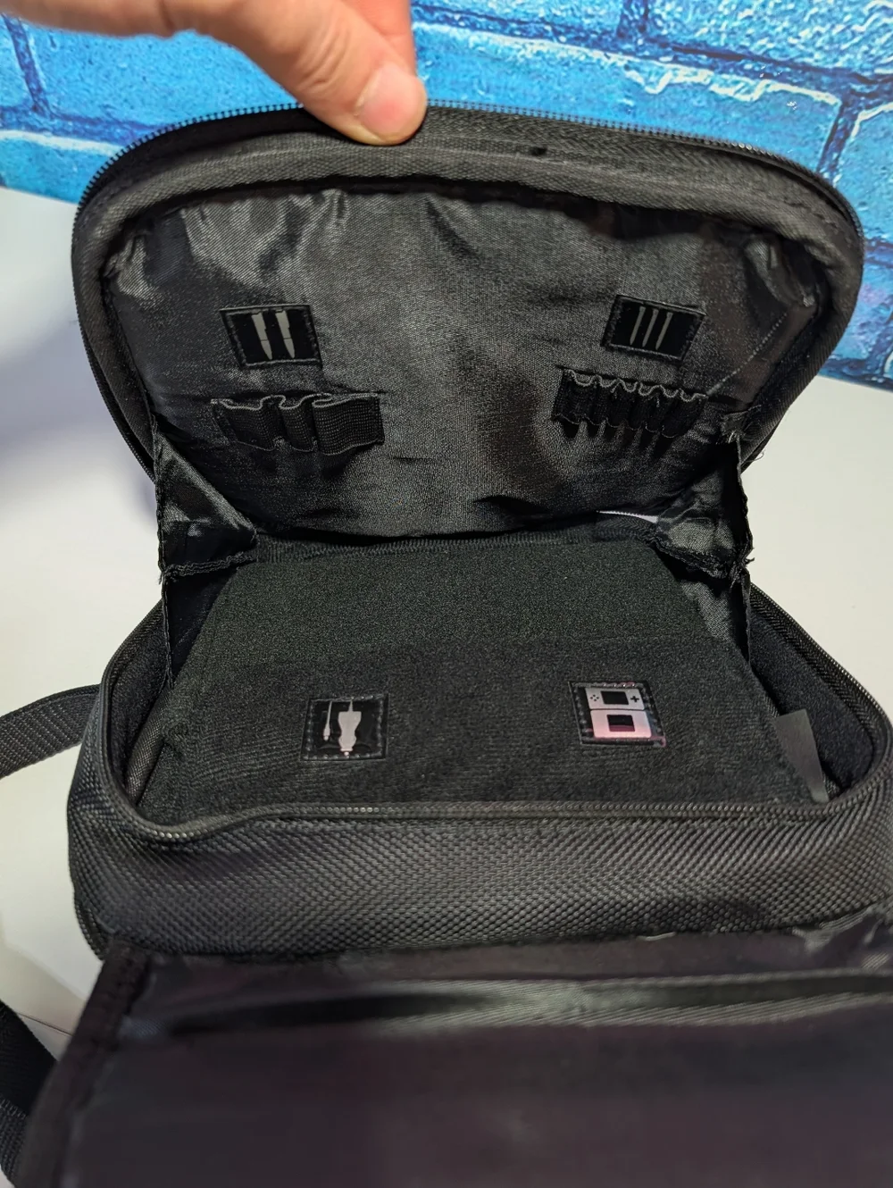 Official Nintendo 3DS Black Padded Carrying Case Travel Game Bag with Strap